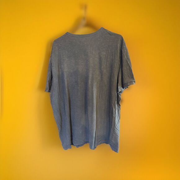 BIG & TALL Goodfellow Graphic Henley Shirt Grey XXL GUC - Picture 5 of 5